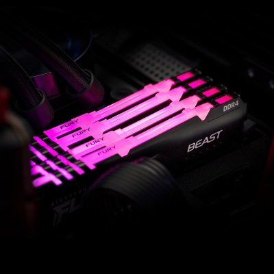 Модуль пам'яті для комп'ютера DDR4 16GB 3200 MHz Fury Beast RGB Kingston Fury (ex.HyperX) (KF432C16BB1A/16)