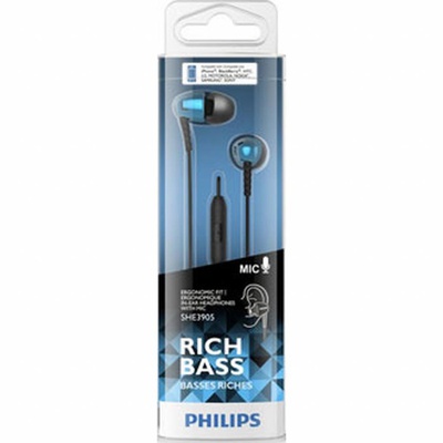 Наушники PHILIPS SHE3905 Blue (SHE3905BL/00)