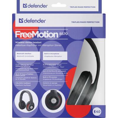 Наушники Defender FreeMotion B570 Red-Gray (63570)