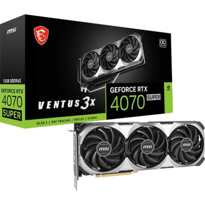 Відеокарта MSI GeForce RTX4070 SUPER 12Gb VENTUS 3X OC (RTX 4070 SUPER 12G VENTUS 3X OC)