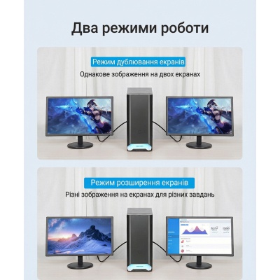 Кабель мультимедійний VGA M to VGA M 1.0m black Vention (LAJWF)