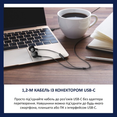 Навушники Philips TAE5008BK/00 USB-C Black (TAE5008BK/00)