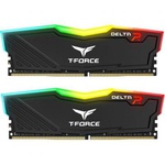 Модуль памяти для компьютера DDR4 16GB (2x8GB) 3200 MHz T-Force Delta Black ARGB Team (TF3D416G3200HC16CDC01)