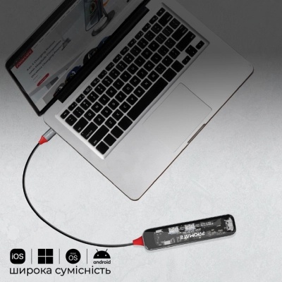 Концентратор Promate USB-C 7-in-1 Promate transhub-lite (transhub-lite)