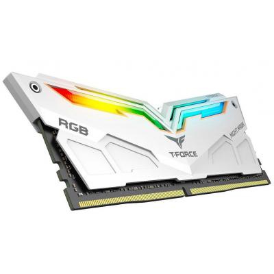 Модуль памяти для компьютера DDR4 16GB (2x8GB) 3000 MHz T-Force Night Hawk White RGB Team (TF2D416G3000HC16CDC01)