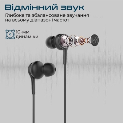 Навушники Promate Duet Black (duet.black)