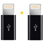 Перехідник MicroUSB to Lightning AC-030 2 pcs XoKo (XK-AC030-BK2)