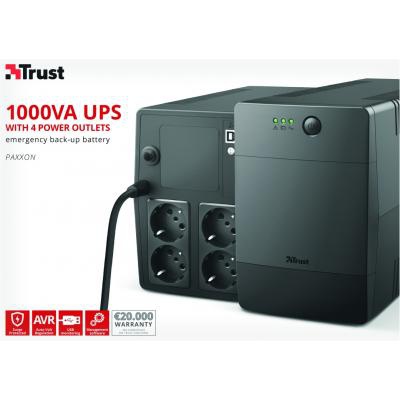 Пристрій безперебійного живлення Trust Paxxon 1000VA UPS 4 Outlets (23504_TRUST)