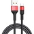 Дата кабель USB 2.0 AM to USB-C 1.0m 2A 18W nylon X26 black+red HOCO (6957531080251)