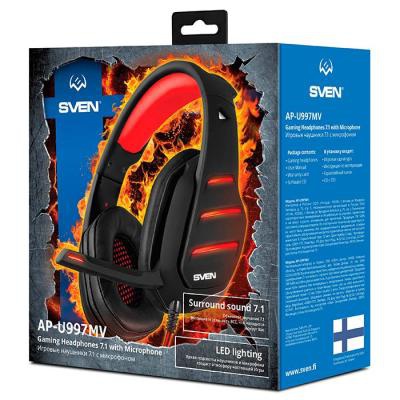 Наушники SVEN AP-U997MV black-red