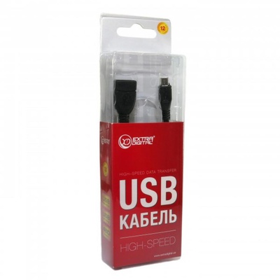 Дата кабель OTG USB 2.0 AF to Micro 5P 0.5m Extradigital (KBO1617)