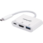 Концентратор Intracom USB3.1 Type-C to HDMI/USB 3.0/PD 60W 4-in-1 White Manhattan (152945)