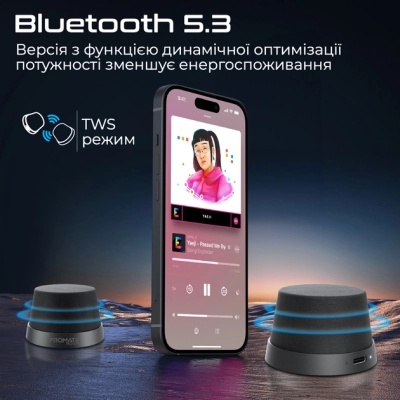 Акустична система Promate Punch 3 Вт Black (punch.black)