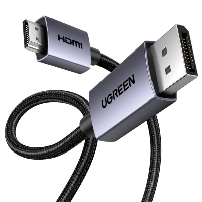 Кабель мультимедійний DisplayPort M to HDMI M 3.0m V2.0 4K30Hz DP125 black UGREEN (35843)