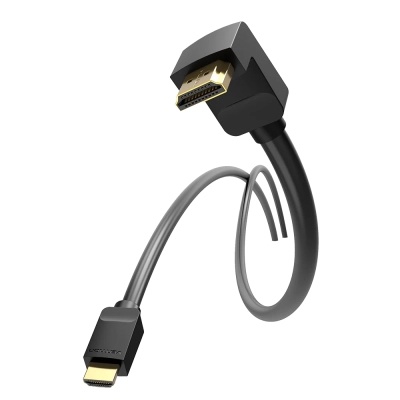 Кабель мультимедійний HDMI M to HDMI M 1.0m 90° corner black Vention (AAQBF)