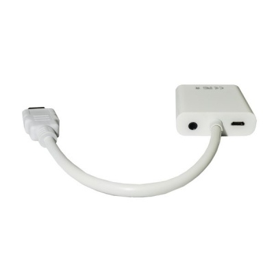 Перехідник HDMI M to VGA F (з кабелями аудіо і живлення від USB) ST-Lab (U-990 white)