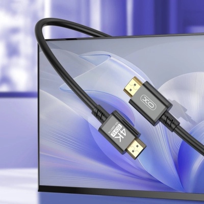 Кабель мультимедійний HDMI to HDMI 3.0m v2.0 black XO (GB017A-HDMI.tranish)