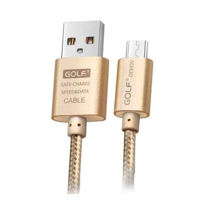 Дата кабель Golf Metal microUSB Gold (46453 / GC-10)