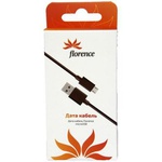 Дата кабель USB 2.0 AM to Micro 5P 0.3m Black Florence (DC20-03MUBK)