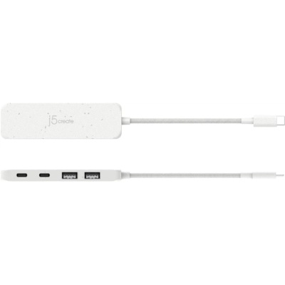 Концентратор J5create USB-C to 2xUSB-A + 2xUSB-C 3.2 10Gbps white (JCH342EW-N)