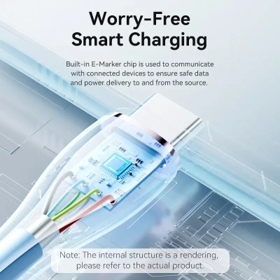 Дата кабель USB-C to USB-C 1.0m USB2.0 100W (20V/5A) Light Green Silicone Vention (TAWGF)