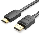 Кабель мультимедійний DisplayPort M to HDMI M 1.5m black Vention (HADBG)