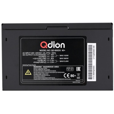 Блок питания Qdion 500W (QD-500DS 80+)