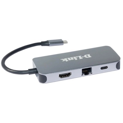 Концентратор D-Link 3xUSB3.0, 1xUSB-C/PD, 1xHDMI 1.4b, 1xGE, USB-C (DUB-2335)