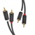 Кабель мультимедійний 2xRCA M to 2xRCA M 1.0m AV104 black Ugreen (30747)