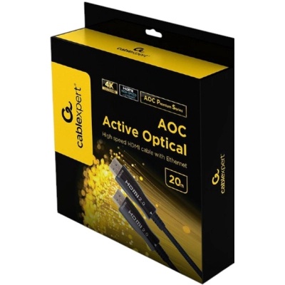Кабель мультимедійний HDMI to HDMI 20.0m AOC V2.0 4K 60Hz Cablexpert (CCBP-HDMI-AOC-20M-02)