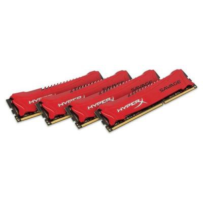 Модуль памяти DDR3 32GB (4x8GB) 1600 MHz Savage Red Kingston (HX316C9SRK4/32)