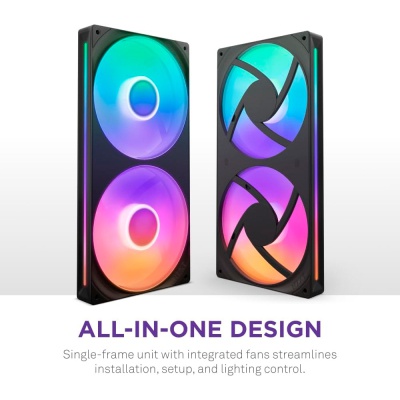 Кулер до корпусу NZXT F280 RGB Core Fan (Single Frame) - Black (RF-U28HF-B1)