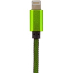 Дата кабель LogicPower USB 2.0 -> Lightning 1м Gr (метал. плетение)  зеленый / Re (5124)