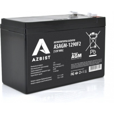 Батарея до ДБЖ AZBIST 12V 9Ah Super AGM (ASAGM-1290F2)