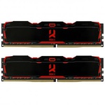 Модуль памяти для компьютера DDR4 16GB (2x8GB) 3200 MHz Iridium X Black GOODRAM (IR-X3200D464L16S/16G)