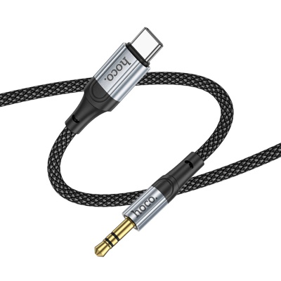 Кабель мультимедійний USB-C to 3.5mm M 1.0m Black HOCO (6942007608824)