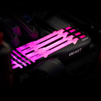 Модуль памяти для компьютера DDR4 64GB (2x32GB) 3000 MHz Fury Beast RGB Kingston Fury (ex.HyperX) (KF430C16BBAK2/64)