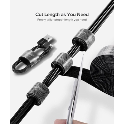 Набір для кріплення стрічка-липучка LP124 20mm Cable Tie Band 5m Black UGREEN (40356)