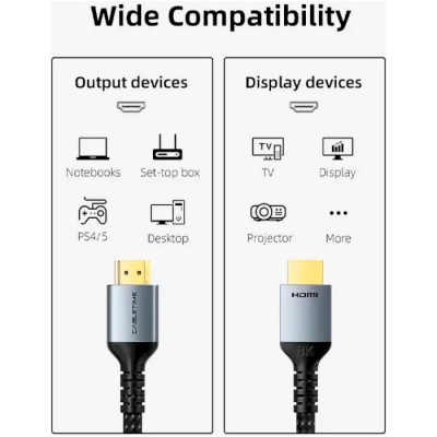 Кабель мультимедійний HDMI M to HDMI M 3.0m V2.1 8K60Hz Cabletime (CA915842)