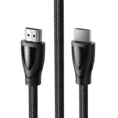 Кабель мультимедійний HDMI M to HDMI M 1.5m braided HD140 black UGREEN (80402)