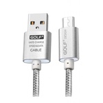 Дата кабель Golf Metal microUSB Silver (46454 / GC-10)