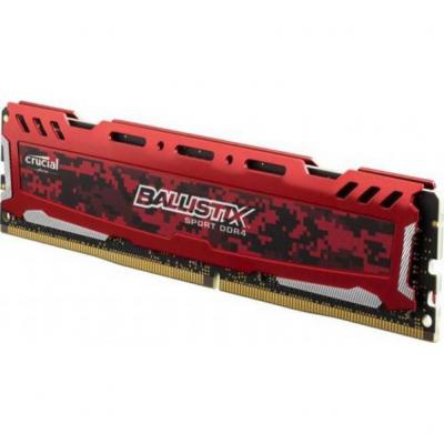 Модуль памяти для компьютера DDR4 8GB 2666 MHz Ballistix Sport LT Red MICRON (BLS8G4D26BFSE)