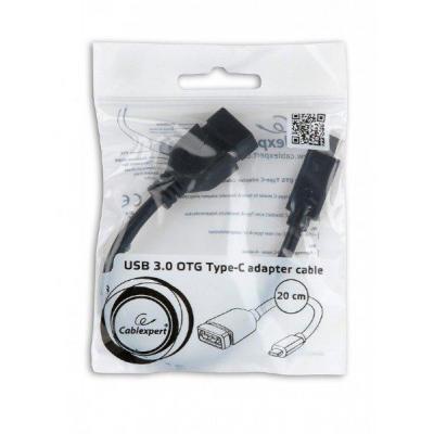 Перехідник OTG USB 3.0 AF to USB-C 0.2m Cablexpert (A-OTG-CMAF3-01)
