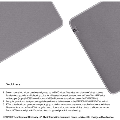 Килимок для мишки HP 205 Sanitizable XL Speed/Control Grey (8X596AA)