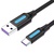 Дата кабель USB 2.0 AM to Type-C 0.5m 5.0A (25W) PVC black Vention (CORBD)