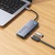 Концентратор HOCO USB-C to HDMI+PD+3xUSB3.0 HB50 Deep Space Gray (6942007647298)