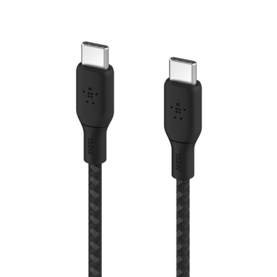 Дата кабель USB-C to USB-C 3.0m 100W black Belkin (CAB014BT3MBK)