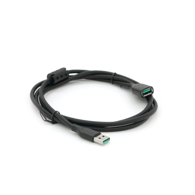 Дата кабель USB 2.0 AM/AF 1.0m black VEGGIEG (YT-AM/AF-V-U105)