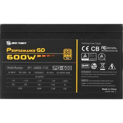 Блок живлення HighPower 600W (HP1-J600GD-F12S)