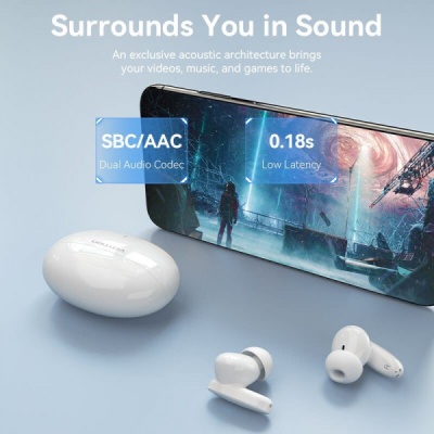 Навушники Vention Elf Earbuds E01 White (NBFW0)